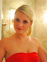 Whitney plays with her brush