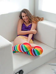 Adorable teen Allie Haze getting naughty as she stroke her soaking, wet pussy with her vibrator