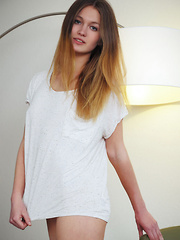 Solveig proves that she doesn't need lavish sets or background to accentuate her erotic self. With her uninhibited personality, she bends and pos