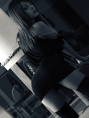 Ashley Doll Does Black, White and Red